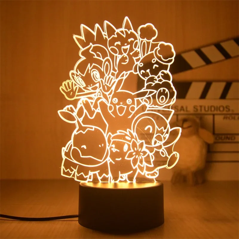Lampes de nuit Pokemon monochromes dans de nombreux motifs