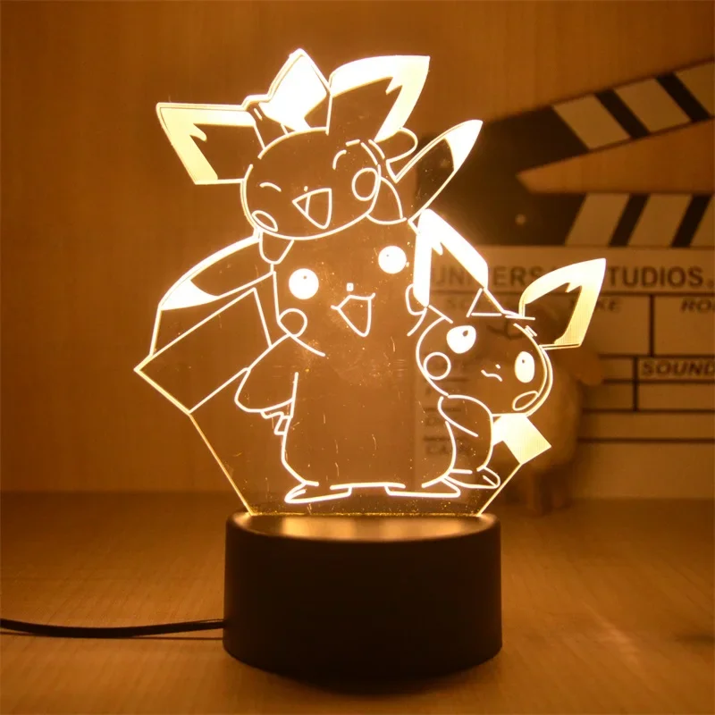 Lampes de nuit Pokemon monochromes dans de nombreux motifs