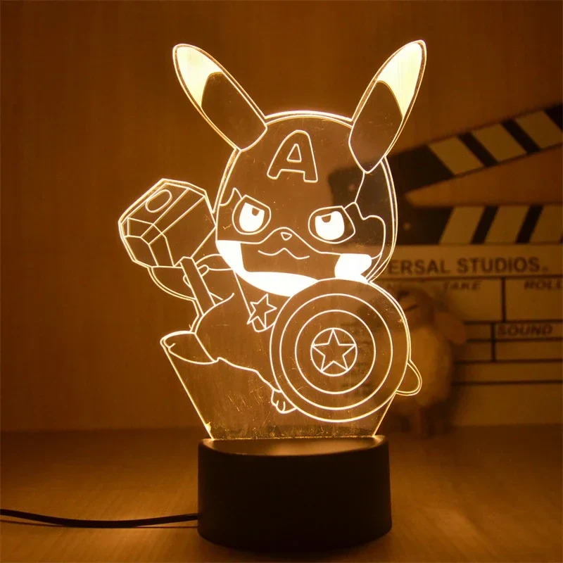 Lampes de nuit Pokemon monochromes dans de nombreux motifs