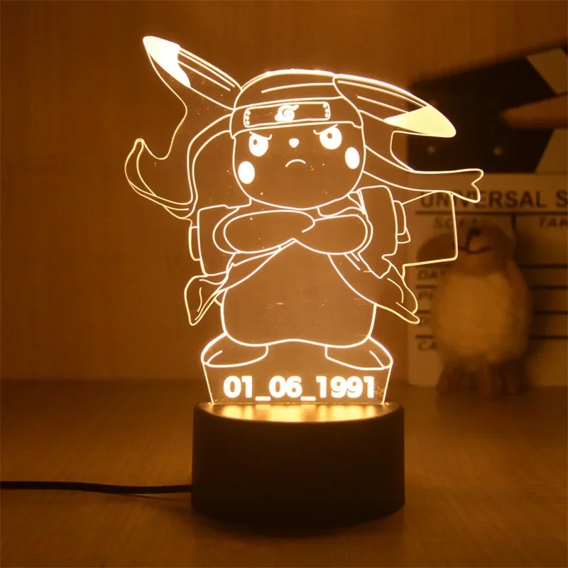 Lampes de nuit Pokemon monochromes dans de nombreux motifs