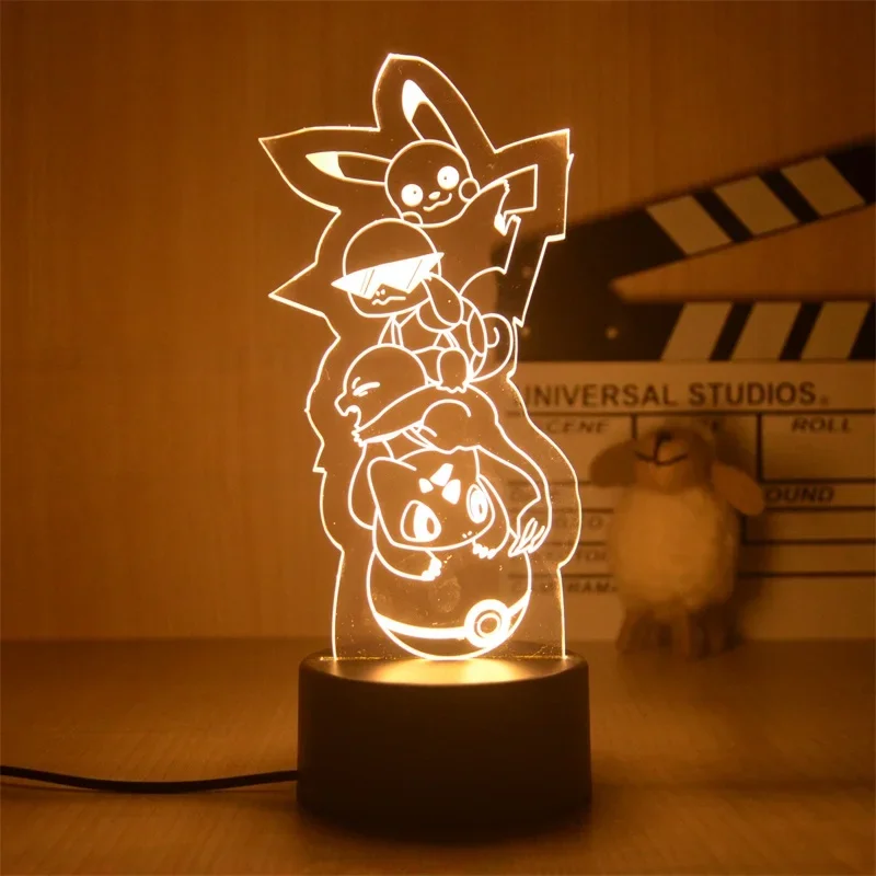 Lampes de nuit Pokemon monochromes dans de nombreux motifs