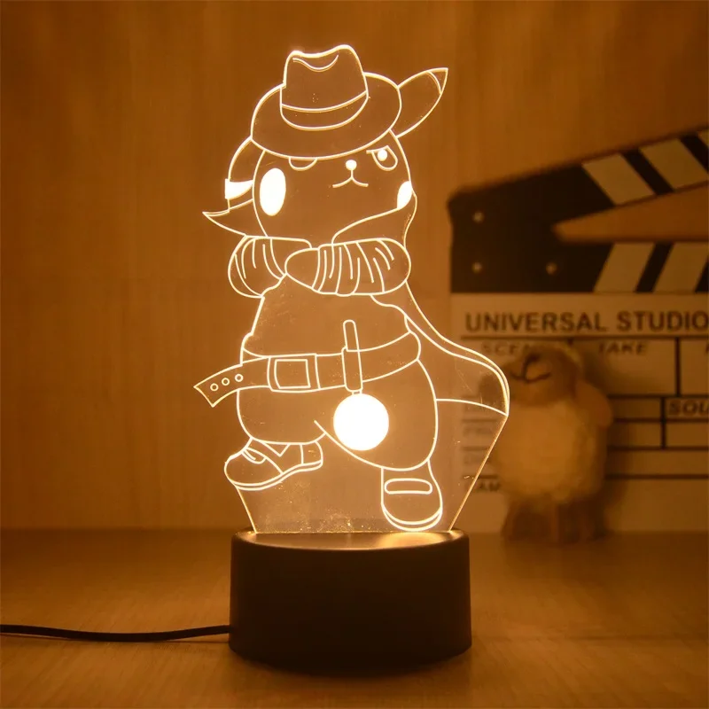 Lampes de nuit Pokemon monochromes dans de nombreux motifs