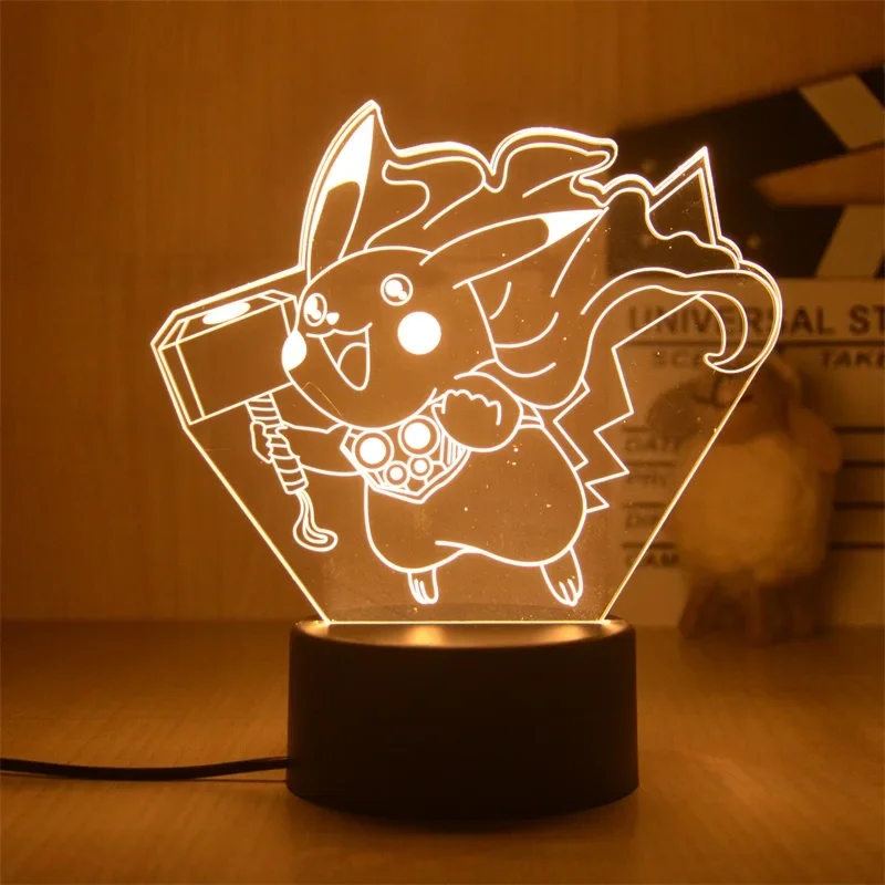Lampes de nuit Pokemon monochromes dans de nombreux motifs