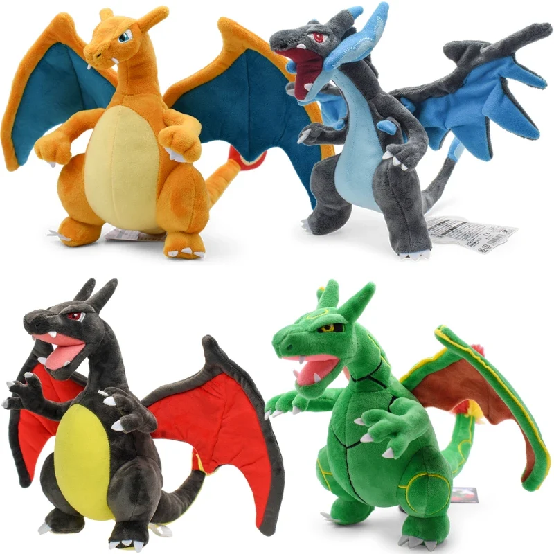 Peluche Pokémon Charizard de différentes formes, Mega Y, Mega X, irisé et bien plus encore.