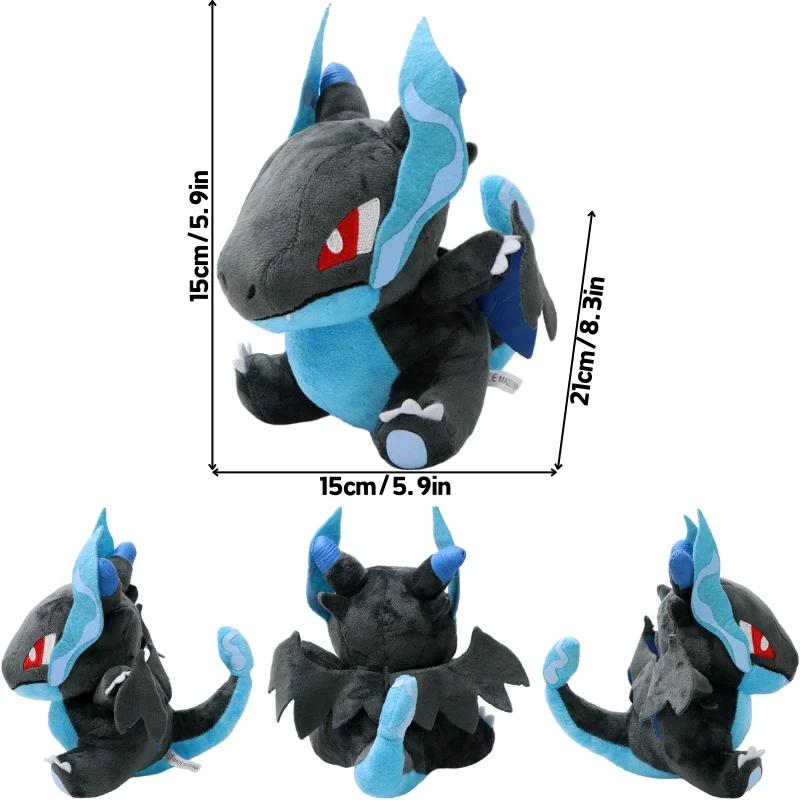 Peluche Pokémon Charizard de différentes formes, Mega Y, Mega X, irisé et bien plus encore.