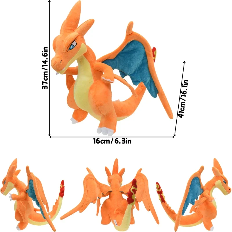 Peluche Pokémon Charizard de différentes formes, Mega Y, Mega X, irisé et bien plus encore.
