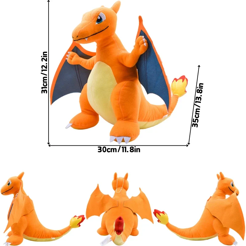 Peluche Pokémon Charizard de différentes formes, Mega Y, Mega X, irisé et bien plus encore.