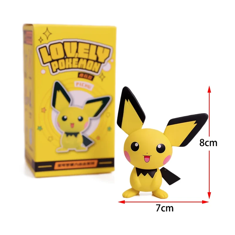 Figurines Pokemon Kawaii Pikachu Raichu Mimigma Togedemaru ou Pichu