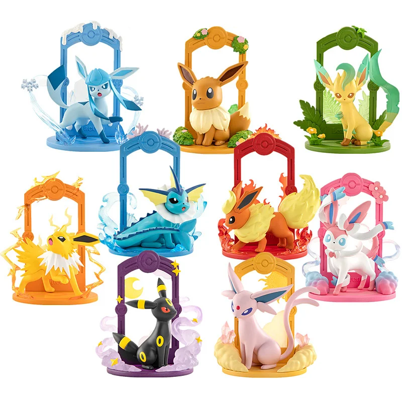 Ensemble de figurines Pokémon Eeveelution (9 pièces) Évoli, Sylveon Espeon Glaceon Leafeon etc.