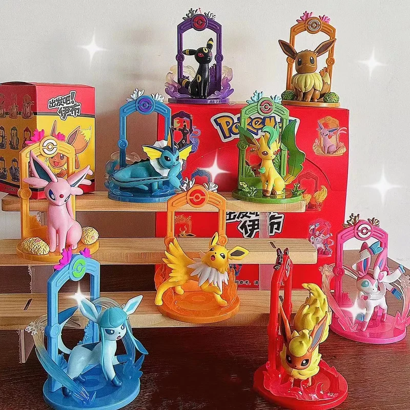 Ensemble de figurines Pokémon Eeveelution (9 pièces) Évoli, Sylveon Espeon Glaceon Leafeon etc.