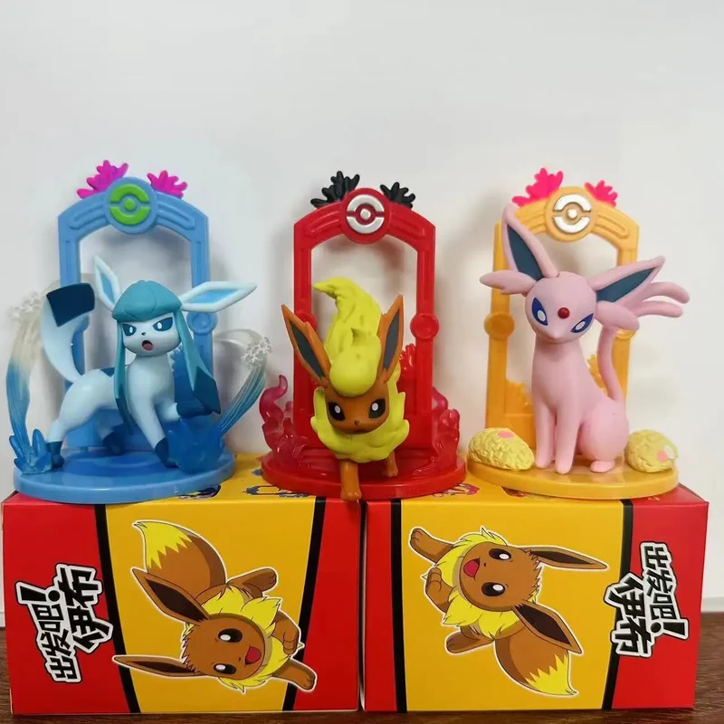Ensemble de figurines Pokémon Eeveelution (9 pièces) Évoli, Sylveon Espeon Glaceon Leafeon etc.