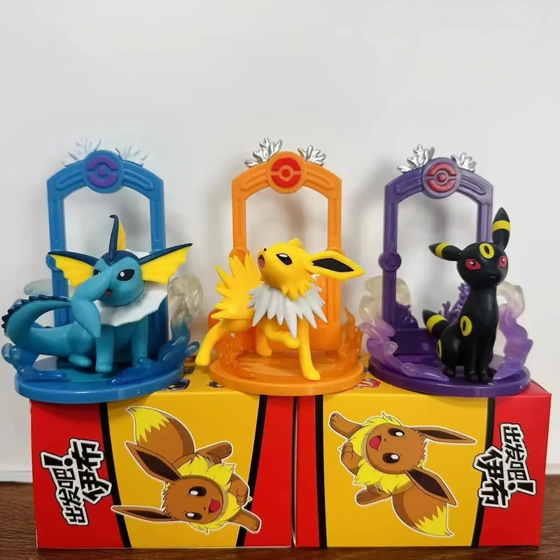 Ensemble de figurines Pokémon Eeveelution (9 pièces) Évoli, Sylveon Espeon Glaceon Leafeon etc.