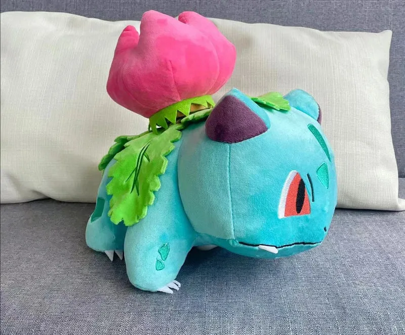 Peluches Pokémon Bulbasaur Bulbasaur, Bisaflor Venusaur ou Bisaknosp Ivysaur (env. 25 cm à 30 cm)