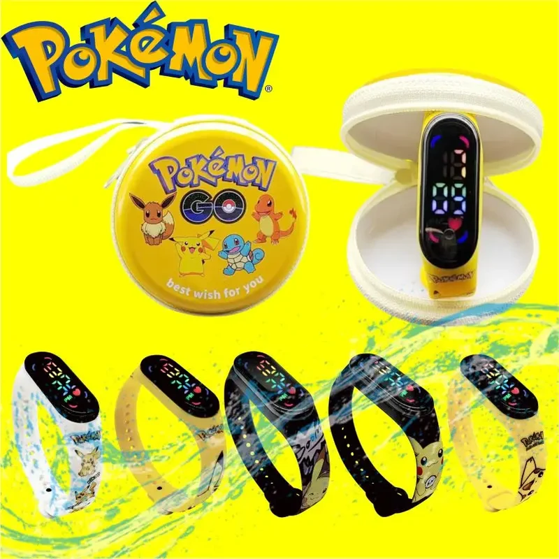 Montre numérique Pokémon Pikachu avec coffret cadeau pour enfants