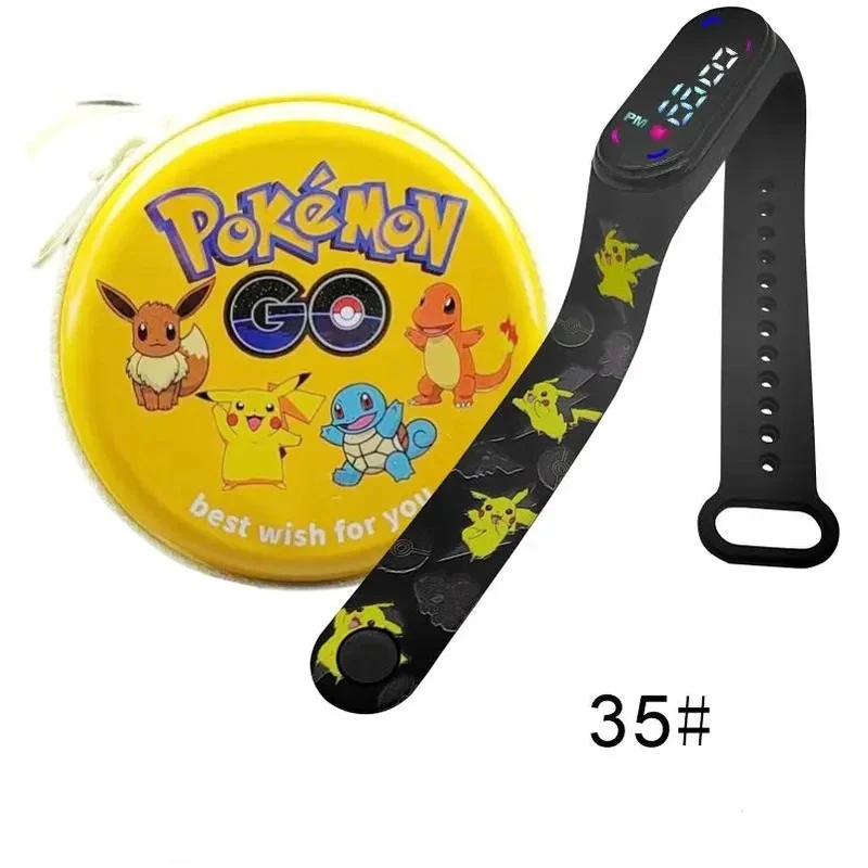 Montre numérique Pokémon Pikachu avec coffret cadeau pour enfants