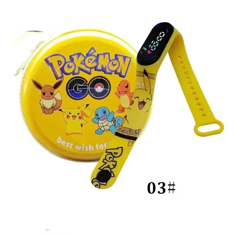 Montre numérique Pokémon Pikachu avec coffret cadeau pour enfants
