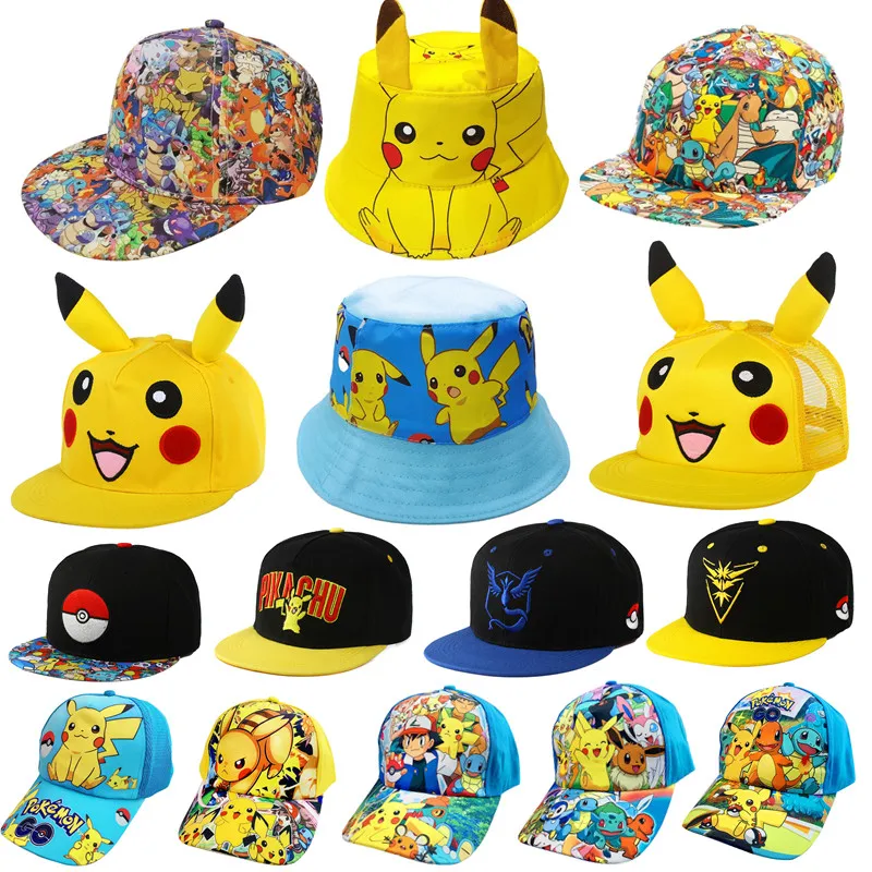 Casquettes de baseball Pokémon dans de nombreux motifs Pikachu
