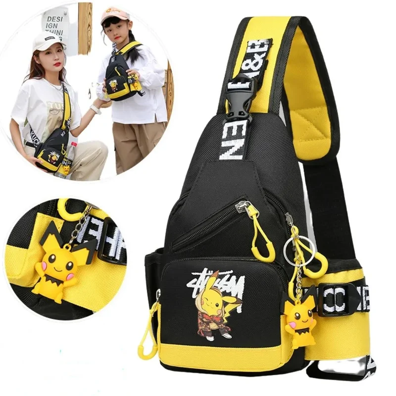 Sac à bandoulière élégant pour enfants au look Pikachu