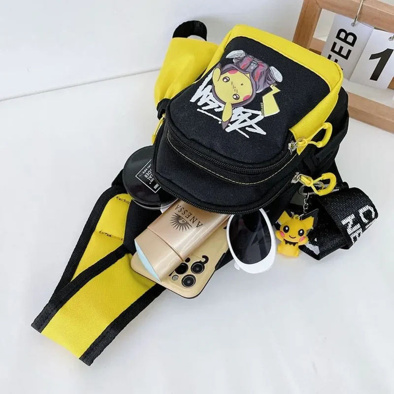 Sac à bandoulière élégant pour enfants au look Pikachu
