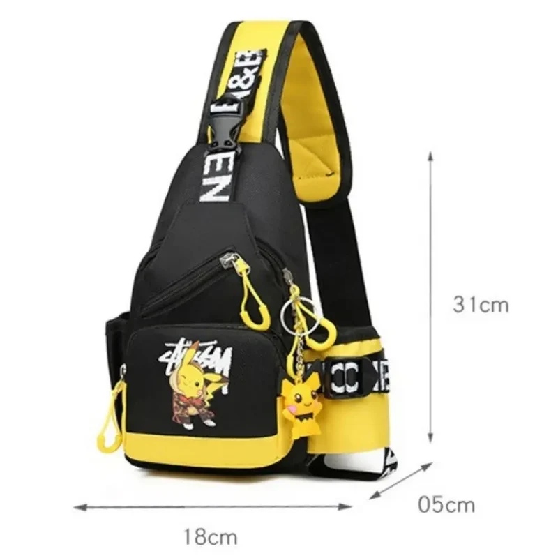 Sac à bandoulière élégant pour enfants au look Pikachu