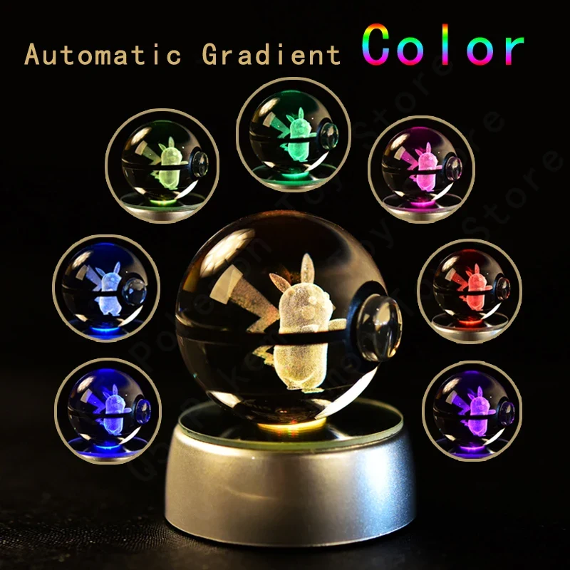 Pokémon 3D Krystal Ball Pikachu Gengar Mew Mewtwo etc.