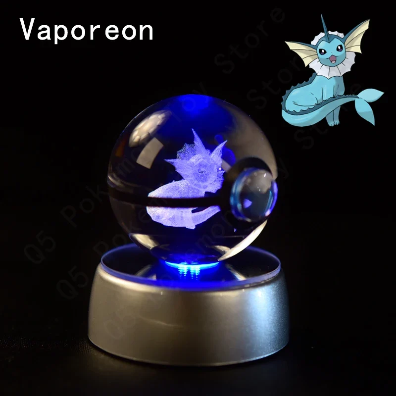 Pokémon 3D Krystal Ball Pikachu Gengar Mew Mewtwo etc.