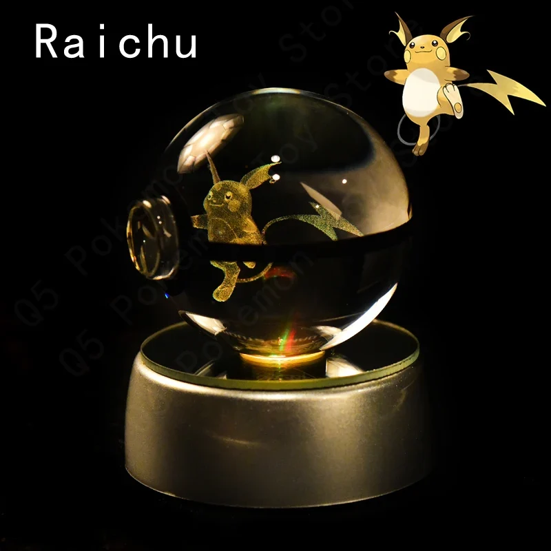 Pokémon 3D Krystal Ball Pikachu Gengar Mew Mewtwo etc.
