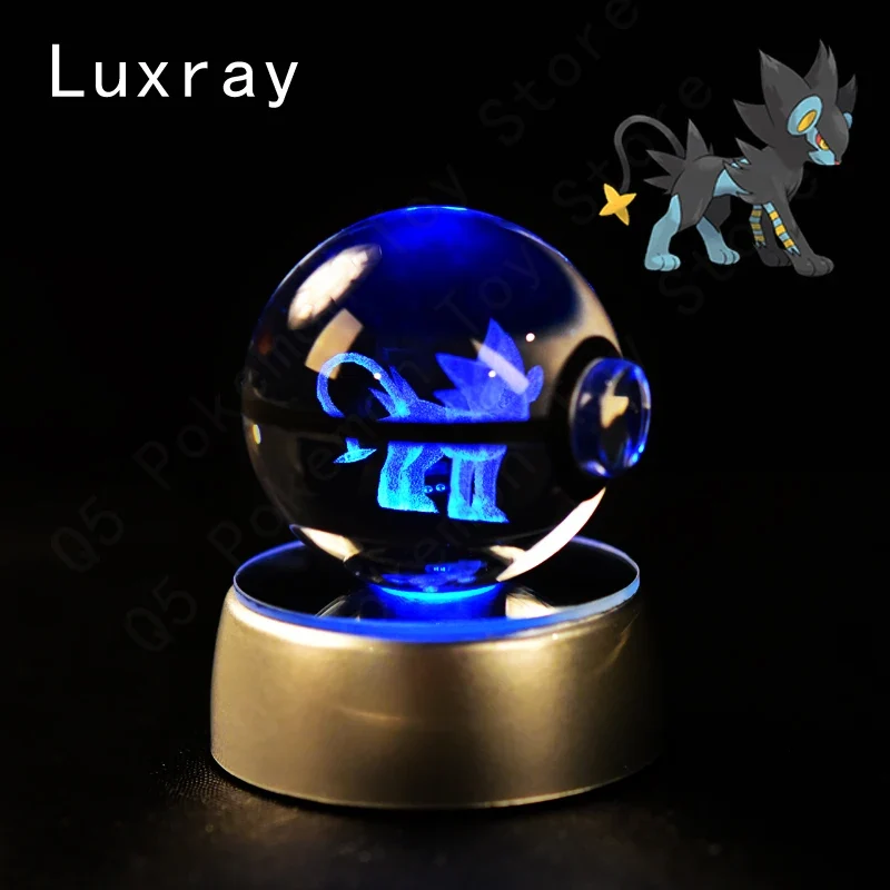Pokémon 3D Krystal Ball Pikachu Gengar Mew Mewtwo etc.