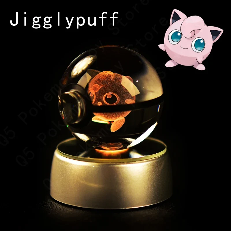 Pokémon 3D Krystal Ball Pikachu Gengar Mew Mewtwo etc.