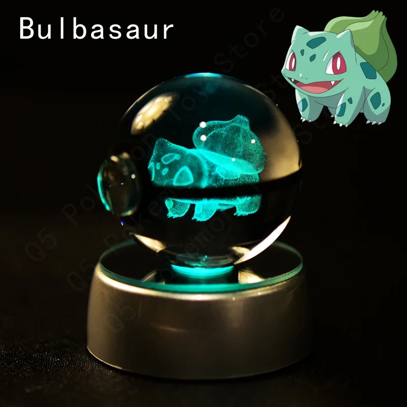 Pokémon 3D Krystal Ball Pikachu Gengar Mew Mewtwo etc.
