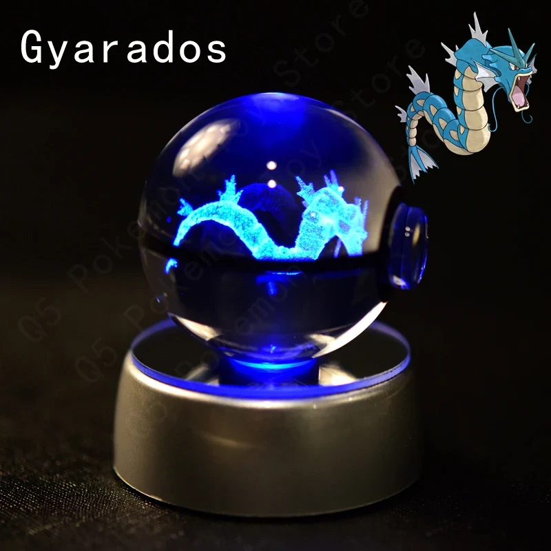 Pokémon 3D Krystal Ball Pikachu Gengar Mew Mewtwo etc.