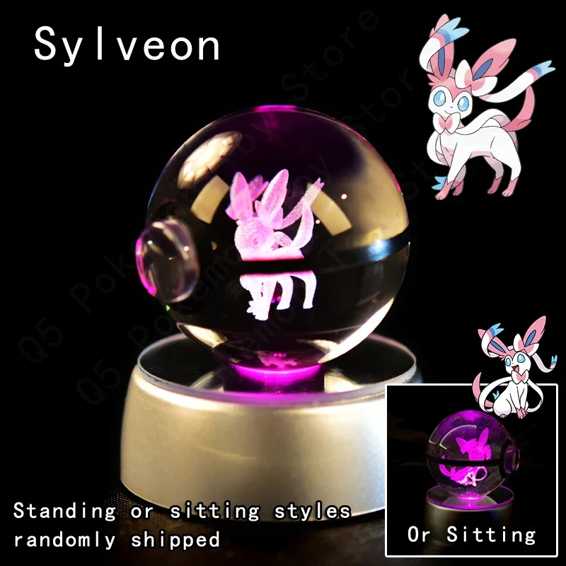 Pokémon 3D Krystal Ball Pikachu Gengar Mew Mewtwo etc.