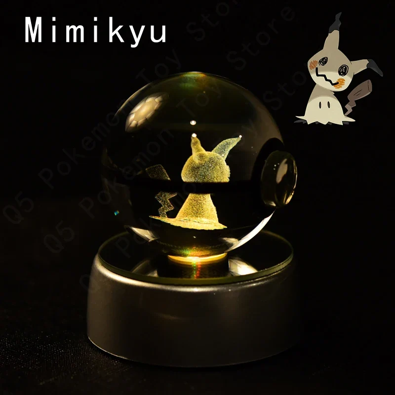 Pokémon 3D Krystal Ball Pikachu Gengar Mew Mewtwo etc.