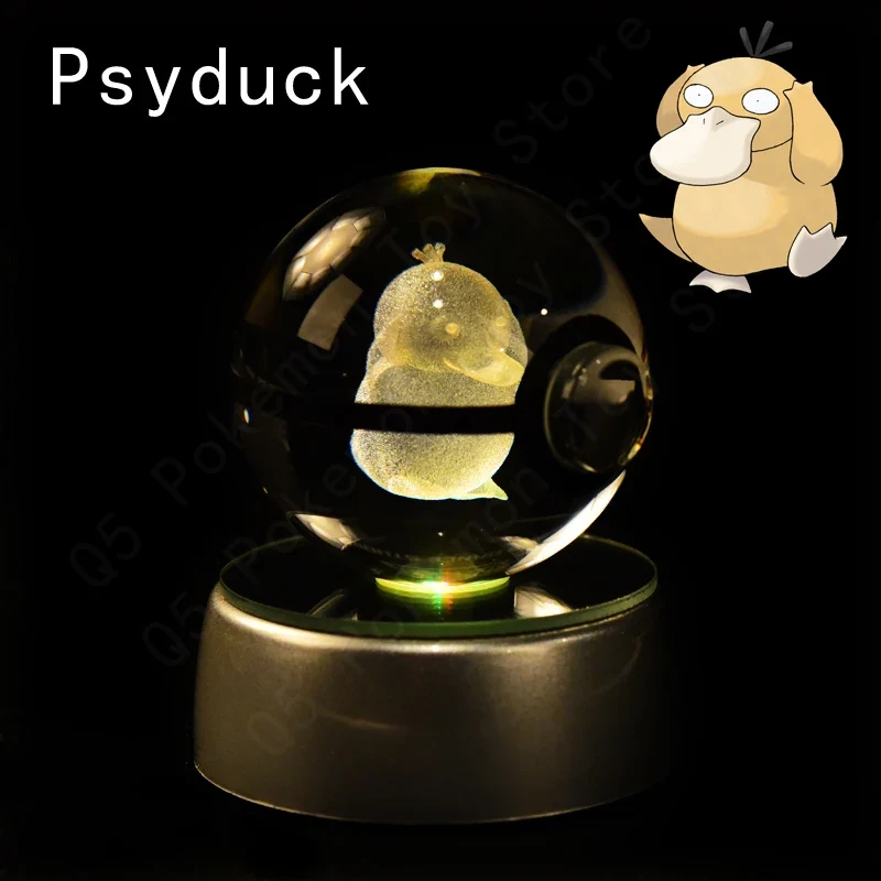 Pokémon 3D Krystal Ball Pikachu Gengar Mew Mewtwo etc.