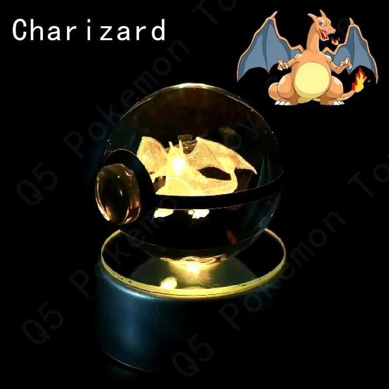 Pokémon 3D Krystal Ball Pikachu Gengar Mew Mewtwo etc.