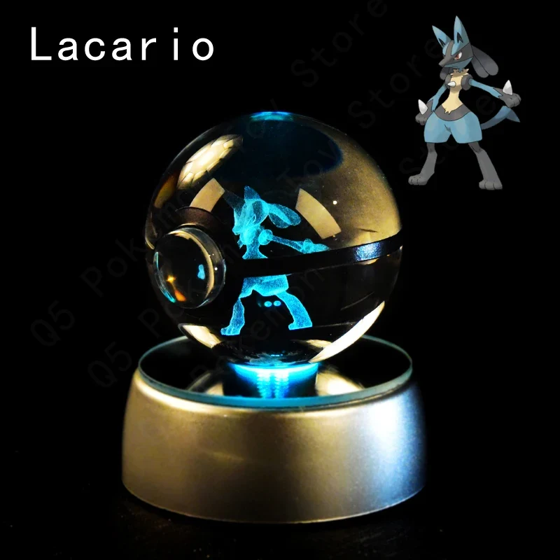 Pokémon 3D Krystal Ball Pikachu Gengar Mew Mewtwo etc.
