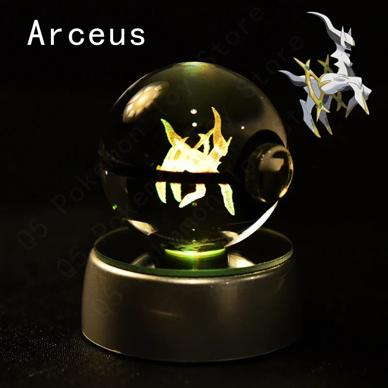 Pokémon 3D Krystal Ball Pikachu Gengar Mew Mewtwo etc.