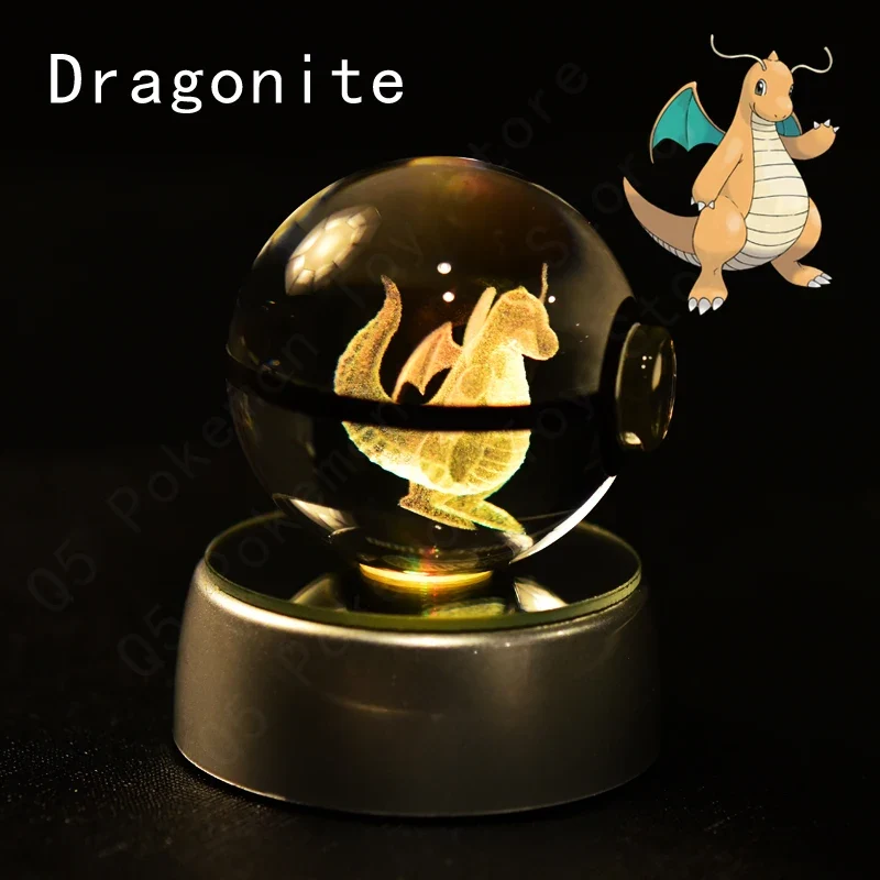 Pokémon 3D Krystal Ball Pikachu Gengar Mew Mewtwo etc.