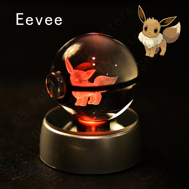 Pokémon 3D Krystal Ball Pikachu Gengar Mew Mewtwo etc.
