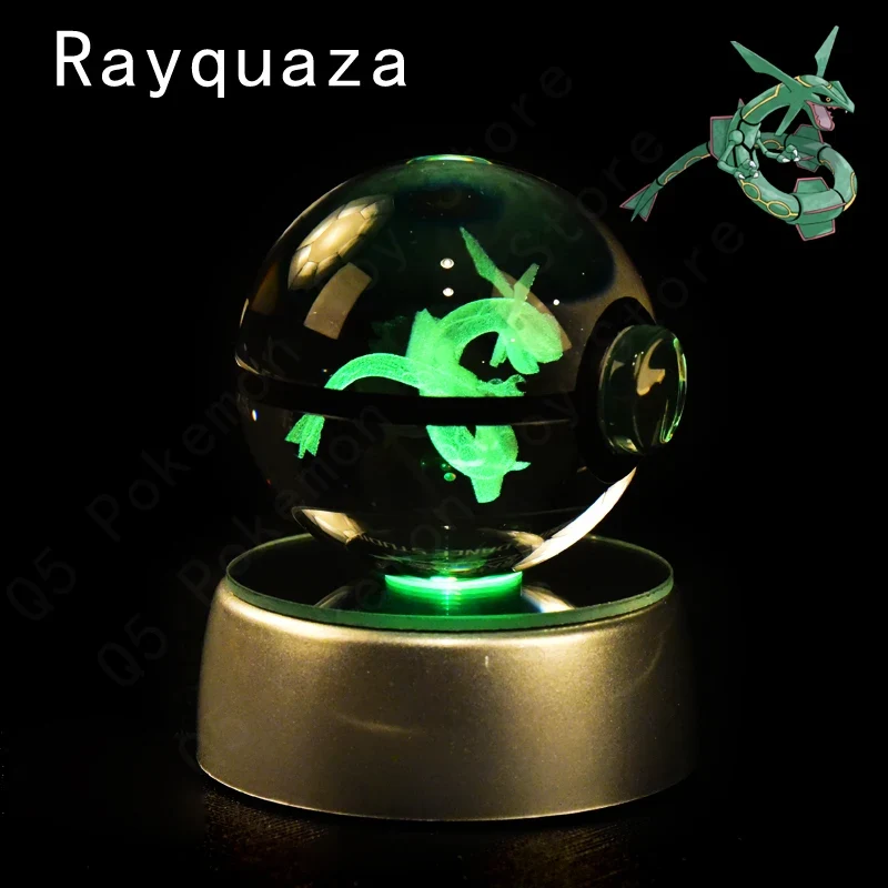 Pokémon 3D Krystal Ball Pikachu Gengar Mew Mewtwo etc.