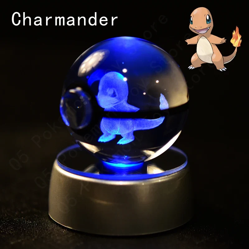 Pokémon 3D Krystal Ball Pikachu Gengar Mew Mewtwo etc.