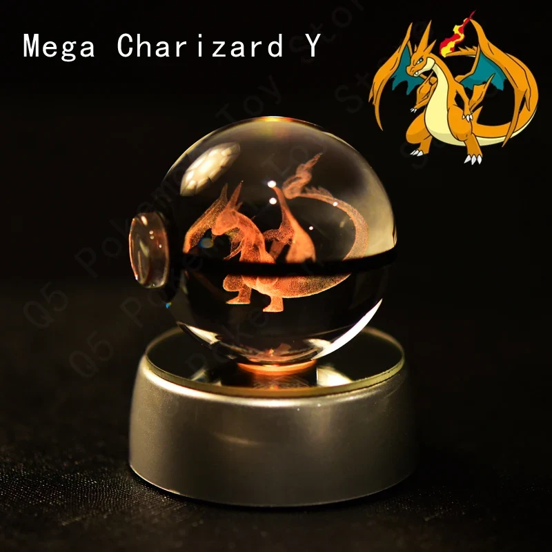 Pokémon 3D Krystal Ball Pikachu Gengar Mew Mewtwo etc.