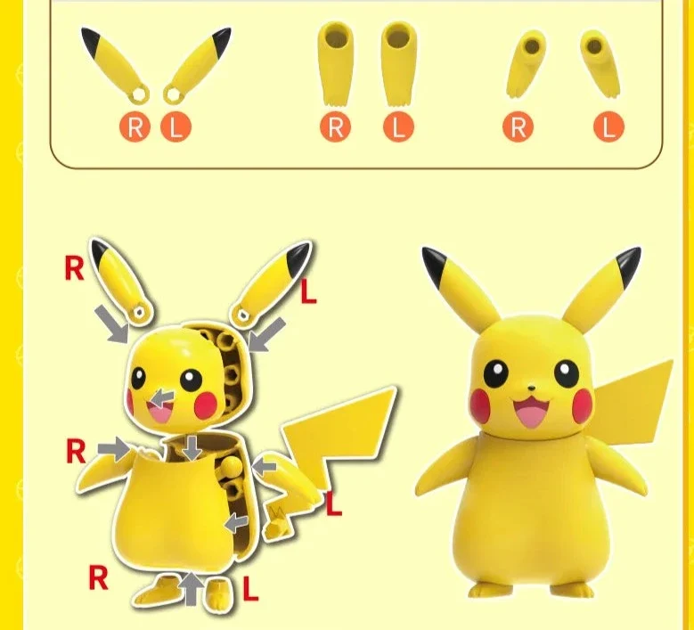 Jouet Pokeball avec figurine (Gengar, Pikachu, Charmander, Bulbasaur, Squirtle, Enton, Mew, Eevee etc.)