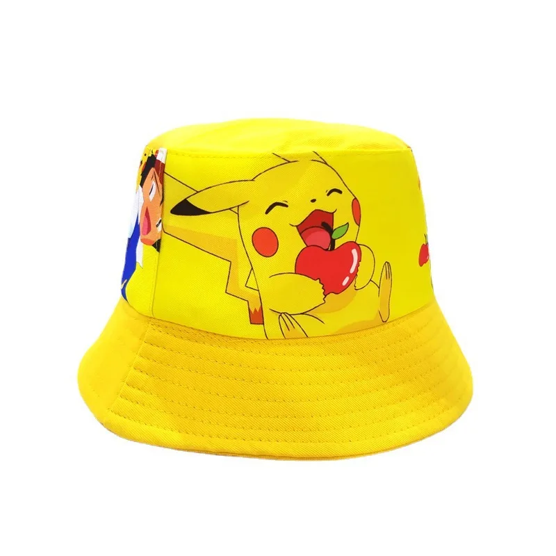 Chapeau de pêcheur estival et protection solaire avec motifs Pokémon pour enfants