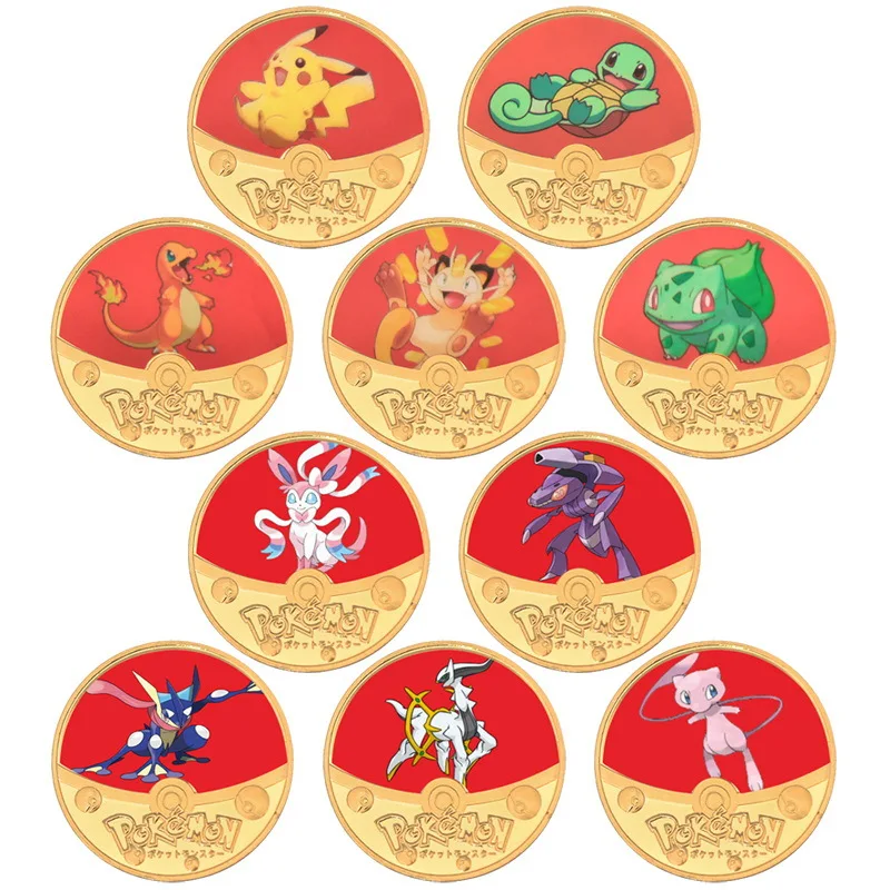 Pièces Pokémon avec différents Pokémon Mewtwo, Quajutsu, Pikachu Mew, Genesect et autres