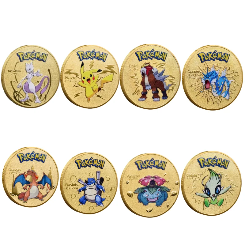 Pièces Pokémon avec différents Pokémon Mewtwo, Quajutsu, Pikachu Mew, Genesect et autres
