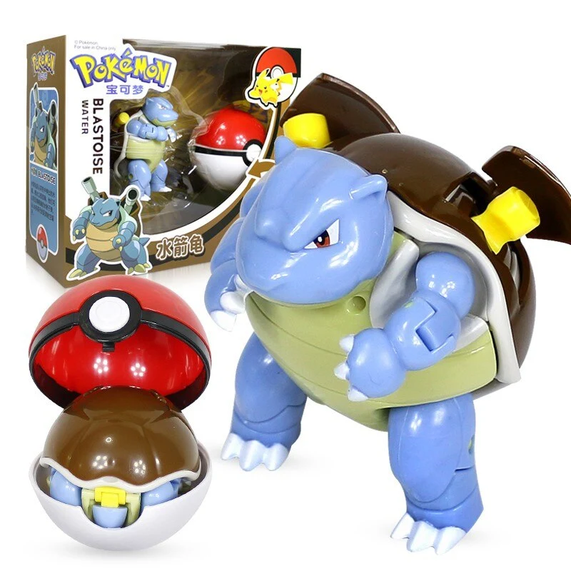 Ensemble de jouets Pokémon Turtok (Blastoise) avec figurine et Pokeball