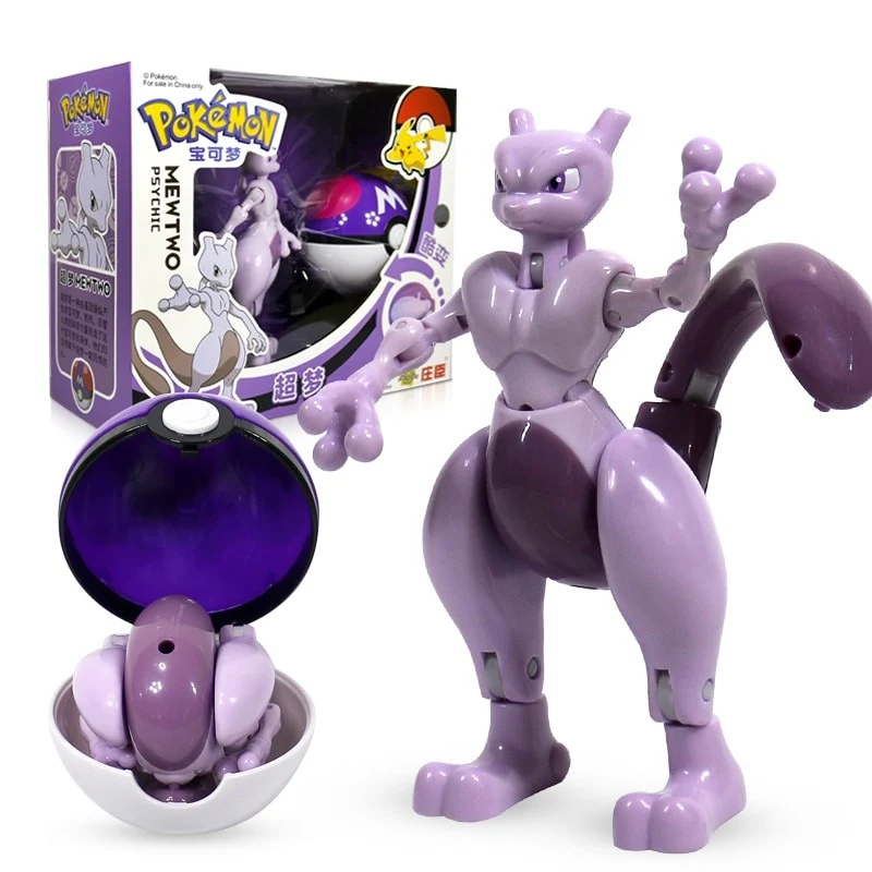 Mewtwo / Mewtu Spielzeug Figur avec Pokeball