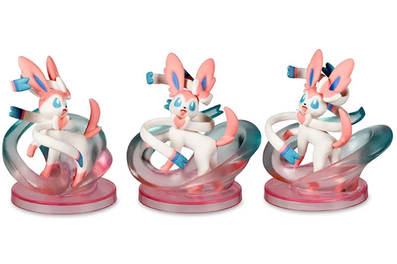 Ensemble de 6 figurines Pokemon avec Charmander, Mimikyu, Fukano, Sylveon, Leafeon, Glaceon