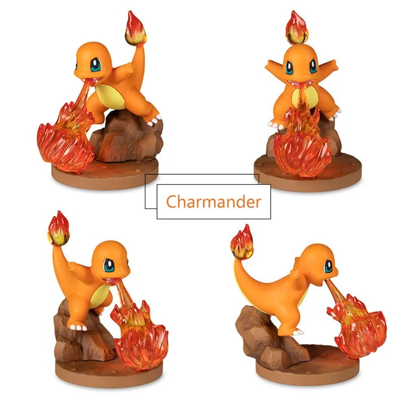 Ensemble de 6 figurines Pokemon avec Charmander, Mimikyu, Fukano, Sylveon, Leafeon, Glaceon